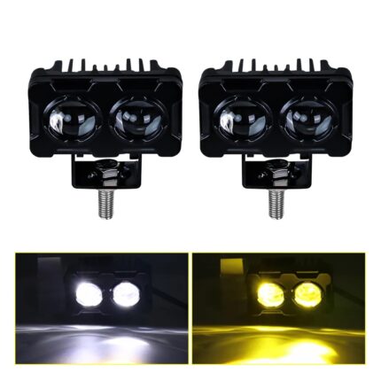 Moto Genius 2-in-1 LED Fog Lights – Dual Beam Motorcycle & Car Lights