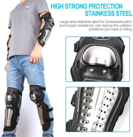 Heavy-Duty Steel Knee Pads – Set of 2 | Impact-Resistant Construction Safety Pads